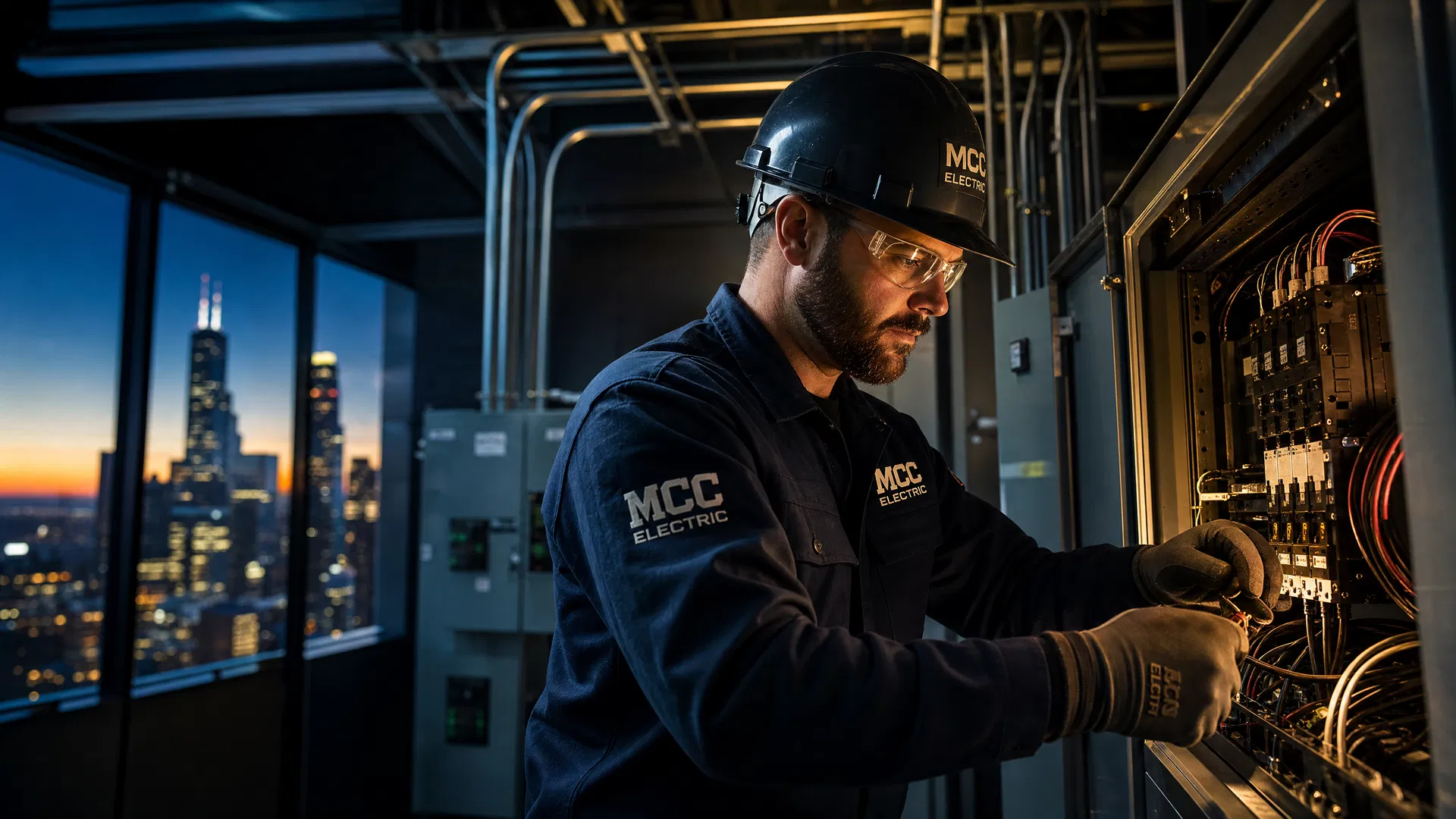 Commercial electrician service by MCC Electric in Chicago