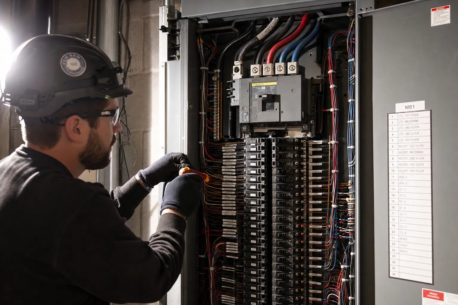 Commercial electrical panel wiring by MCC Electric