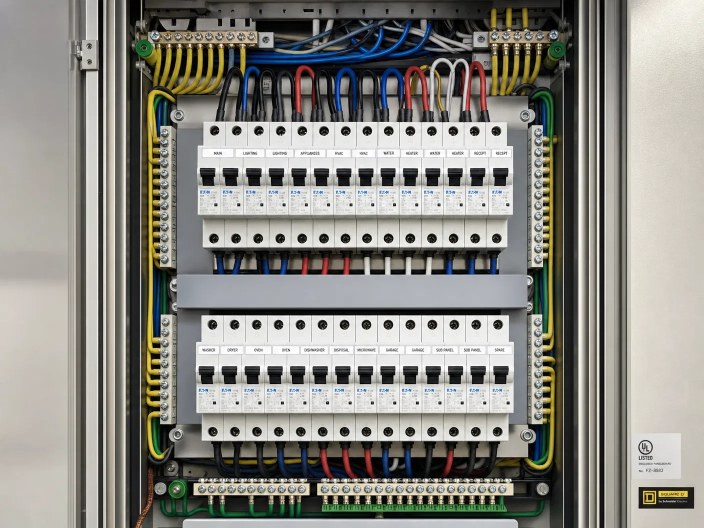 Electrical panel wiring and breaker work by MCC Electric
